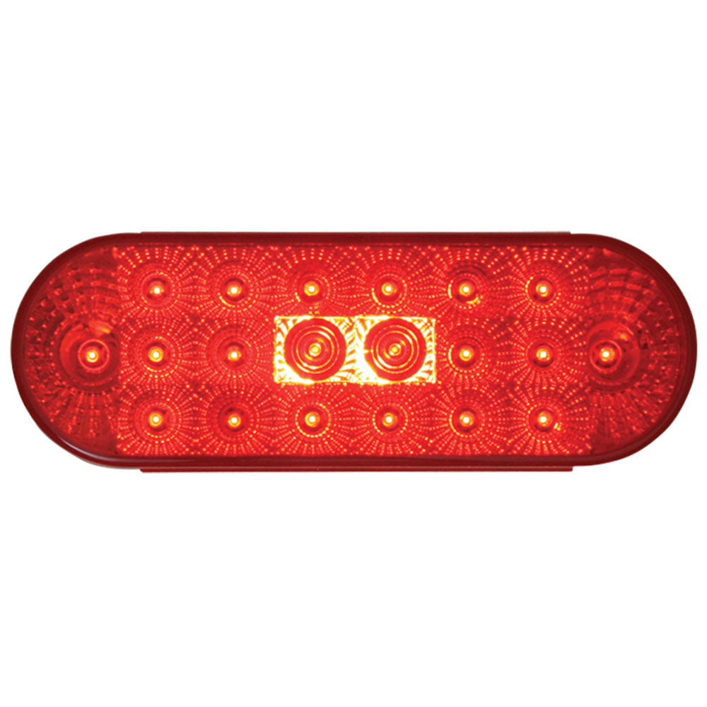 6" 20 LED Oval Spyder Stop, Tail, Turn Light