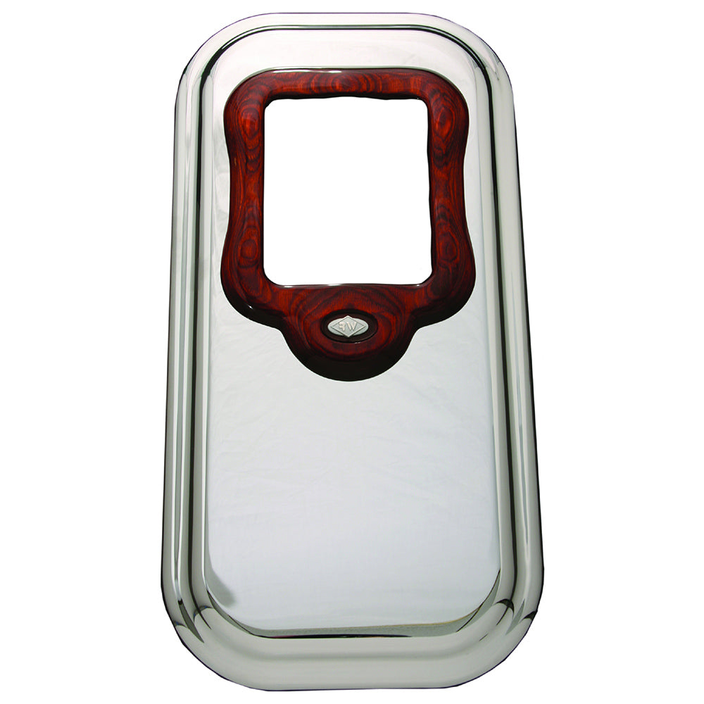 Rosewood and Chrome Shift Plate Cover 3.45" or 9.75" to Front
