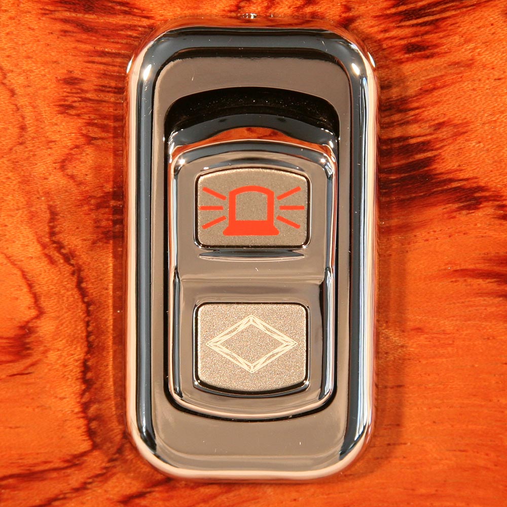 Chrome Rocker Switch Actuator Buttons with LED for Peterbilt