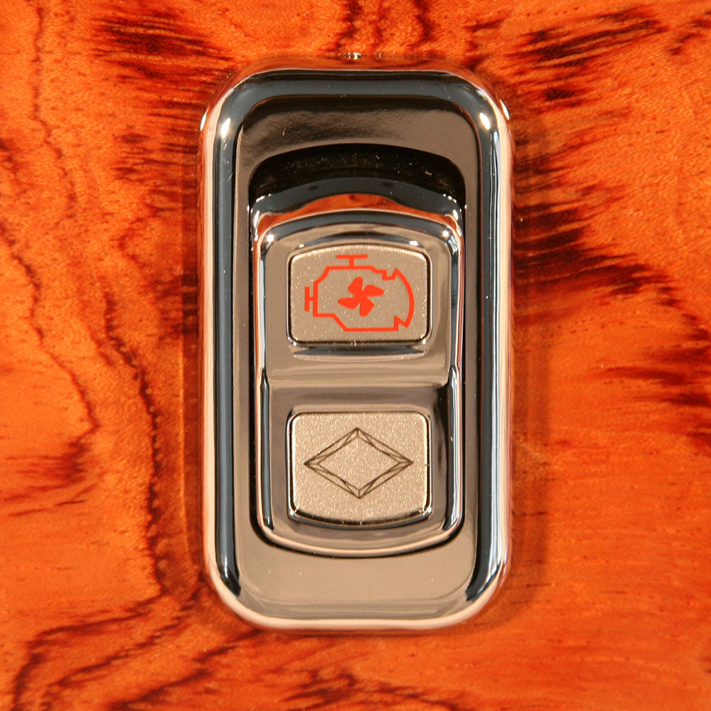 Chrome Rocker Switch Actuator Buttons with LED for Peterbilt