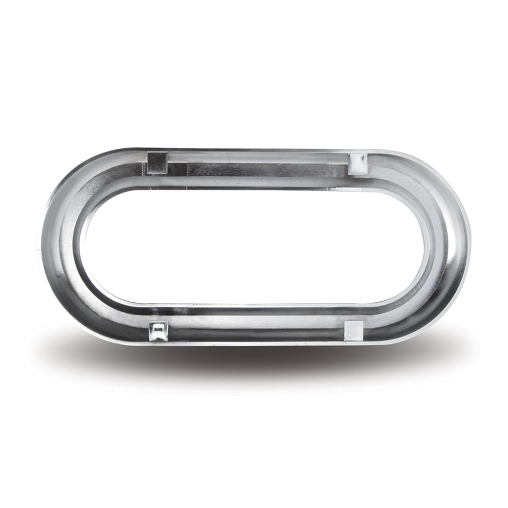 Oval Chrome Snap-On Light Bezel without Visor