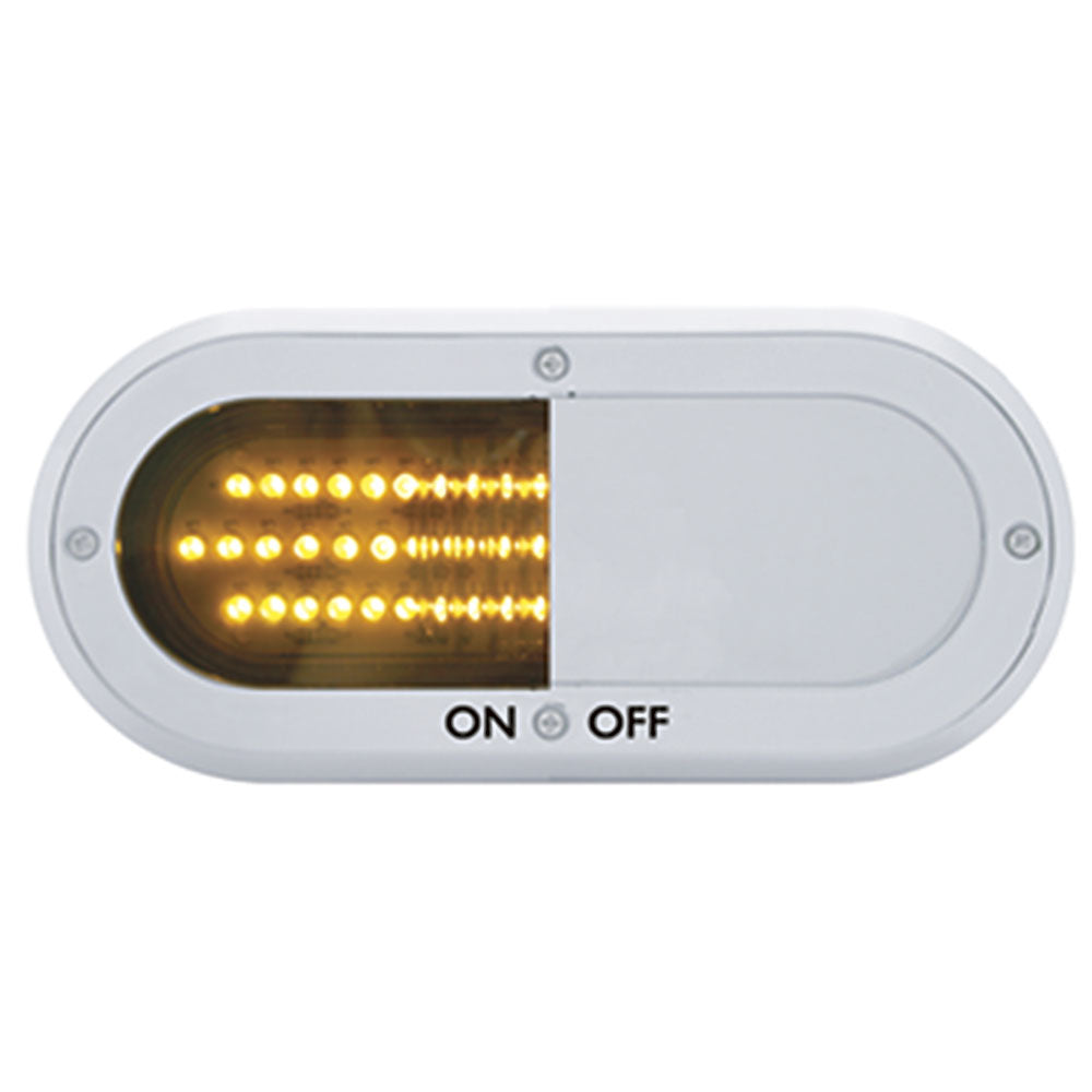 Oval Chrome Mirror Light Bezel