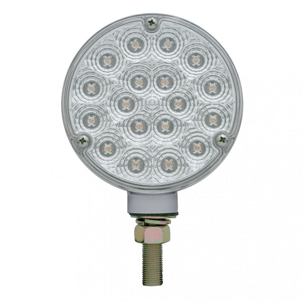 4" Amber/Red 18 LED Reflector Double Face Light