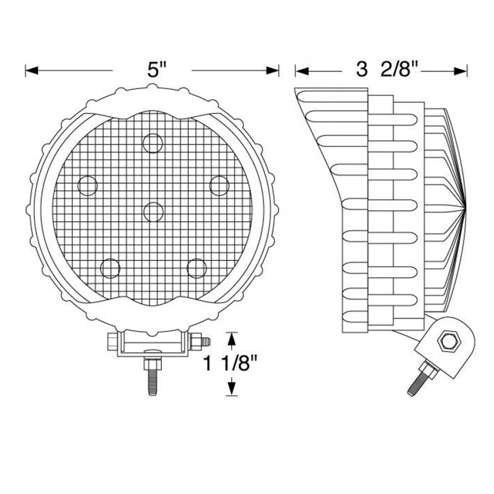 5" 6 LED Round Work Light