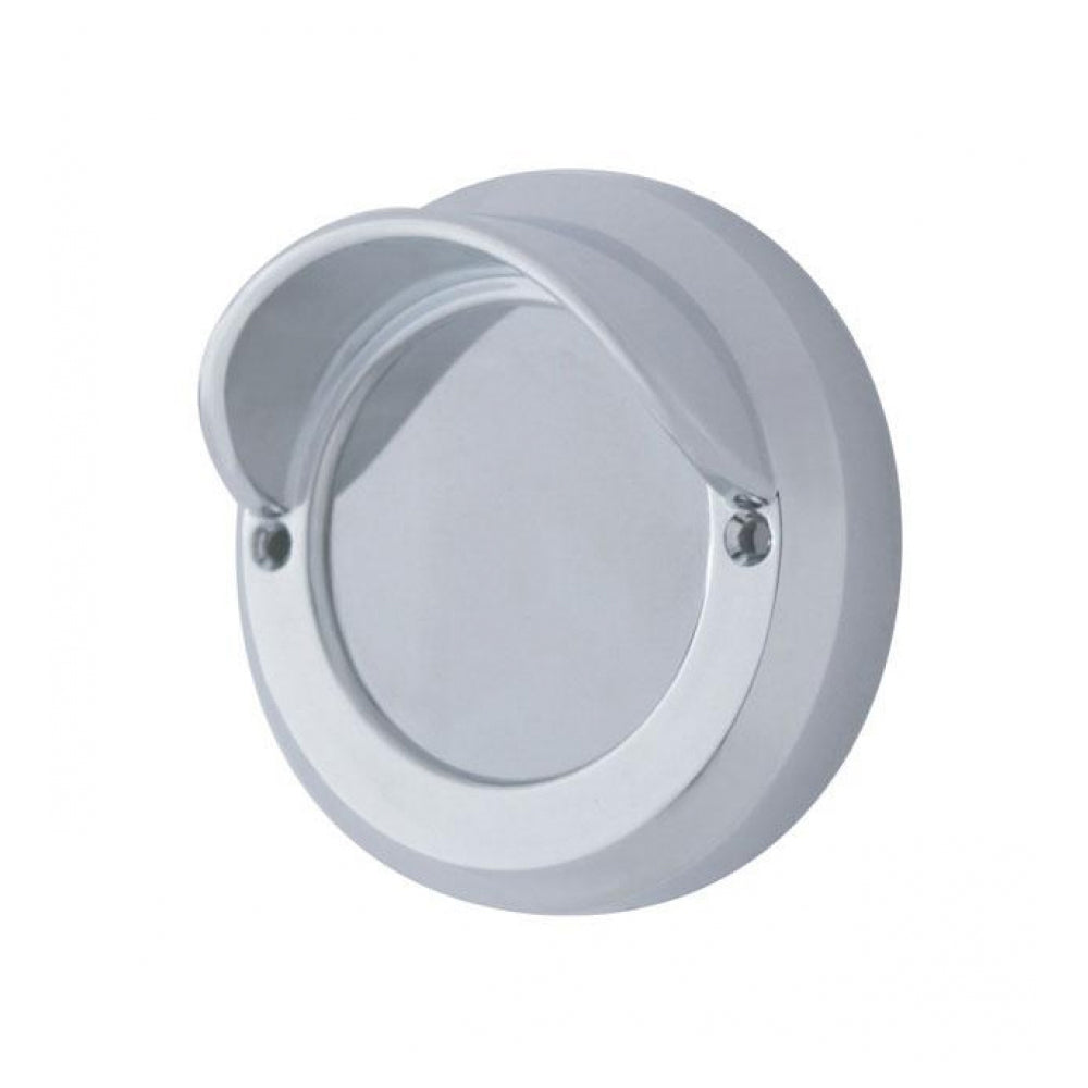 2" Round Chrome Mirror Light Bezel with Visor