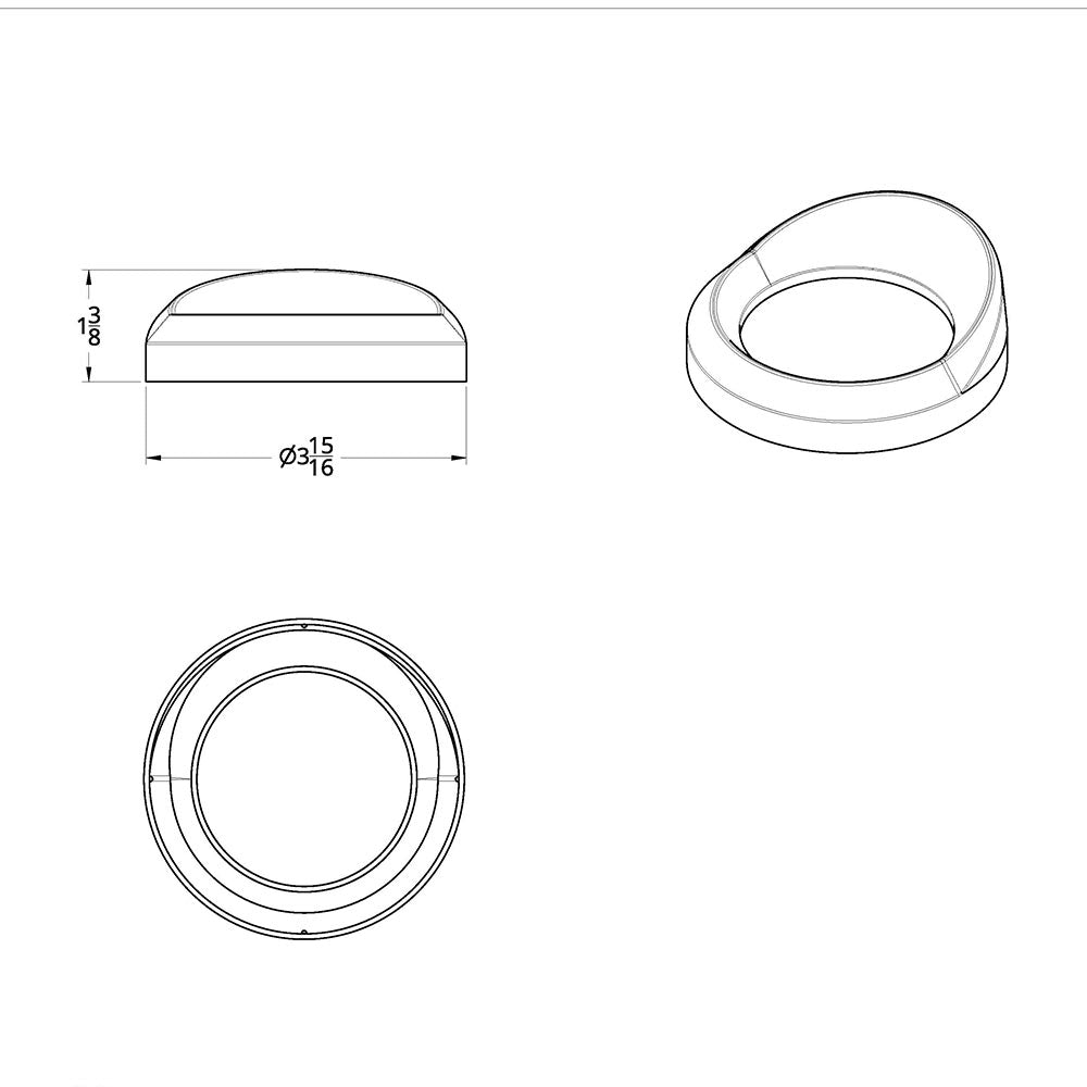 FL/PB Speed/Tachometer Gauge Cover with Visor