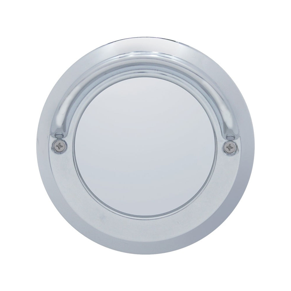 4" Round Chrome Mirror Light Bezel with Visor