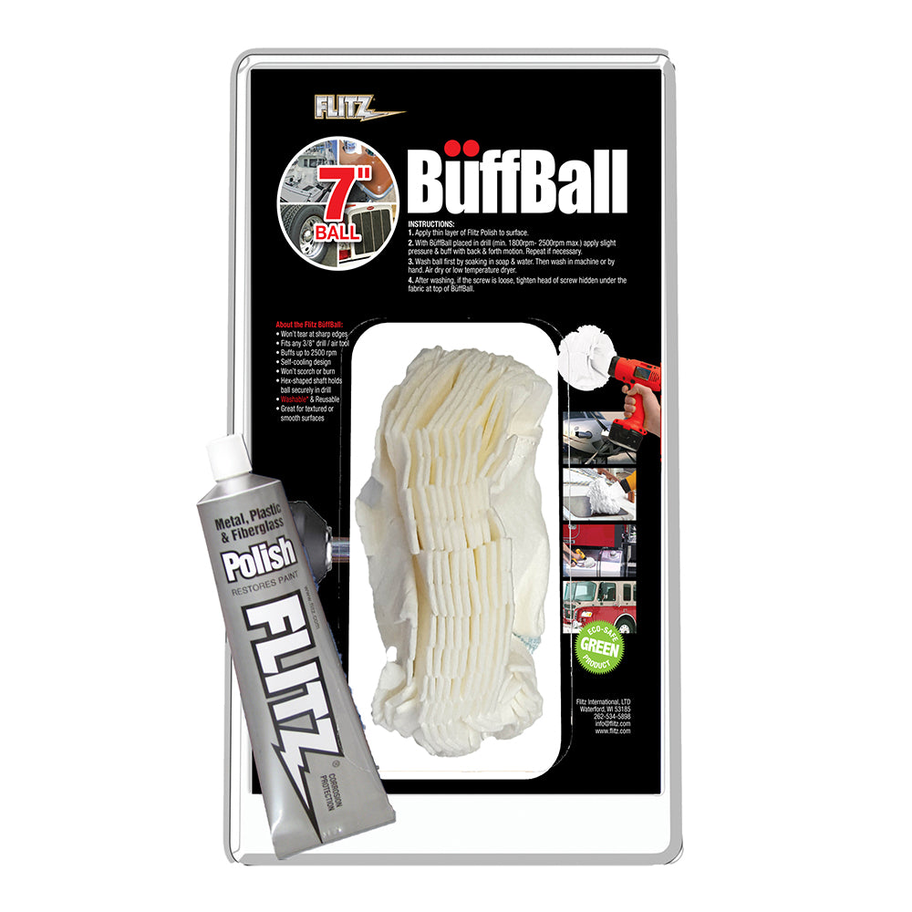 Flitz 7" Extra Large BuffBall with Polish