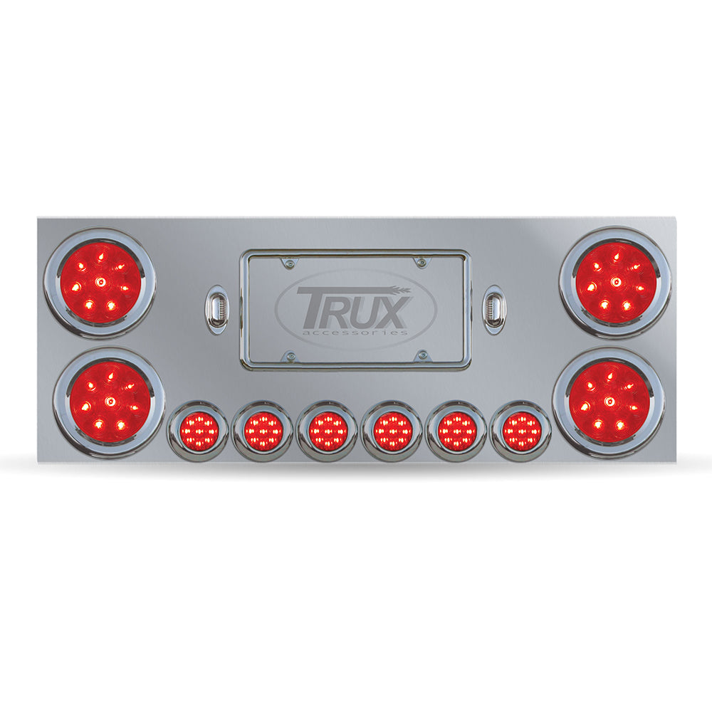 Stainless Steel Center Panel with 4" and 2" LED Lights