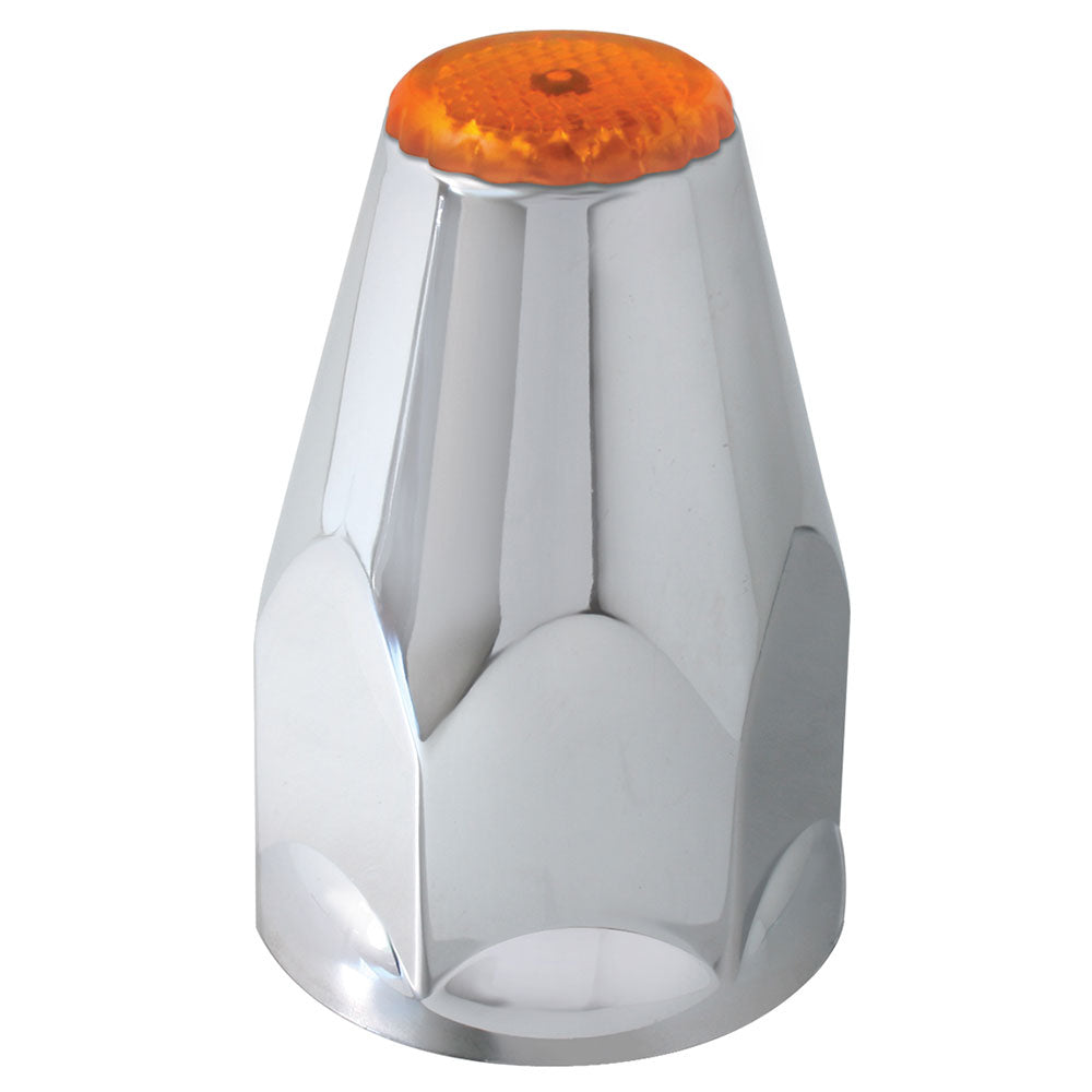 33mm Chrome Plastic Reflective Nut Covers - Push On