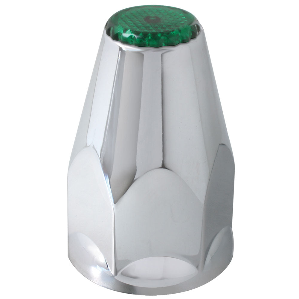 33mm Chrome Plastic Reflective Nut Covers - Push On