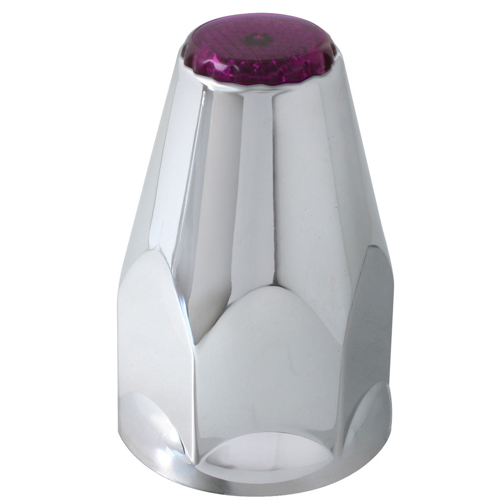 33mm Chrome Plastic Reflective Nut Covers - Push On