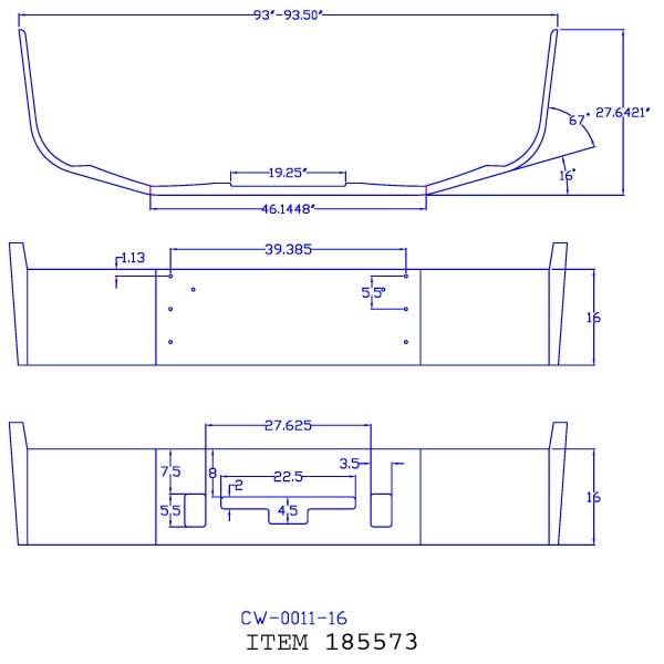 FL Century 2005-07, Columbia 2004-07 16" Bumper