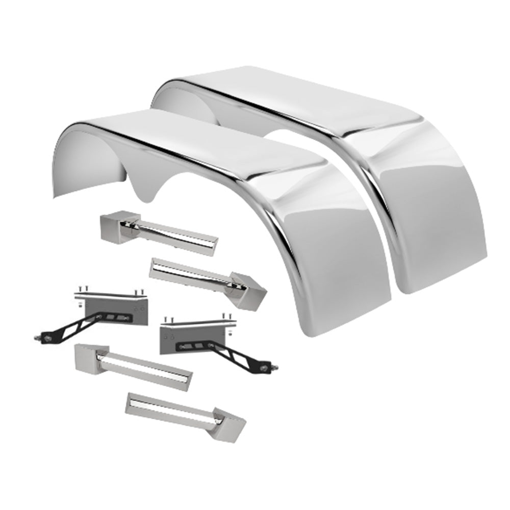133" 304 SS Full Tandem Smooth Fender PB Flex Air Suspension w/ Mounting Kit