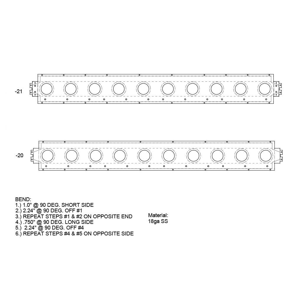 One-Piece Rear Light Bar with 10 LED