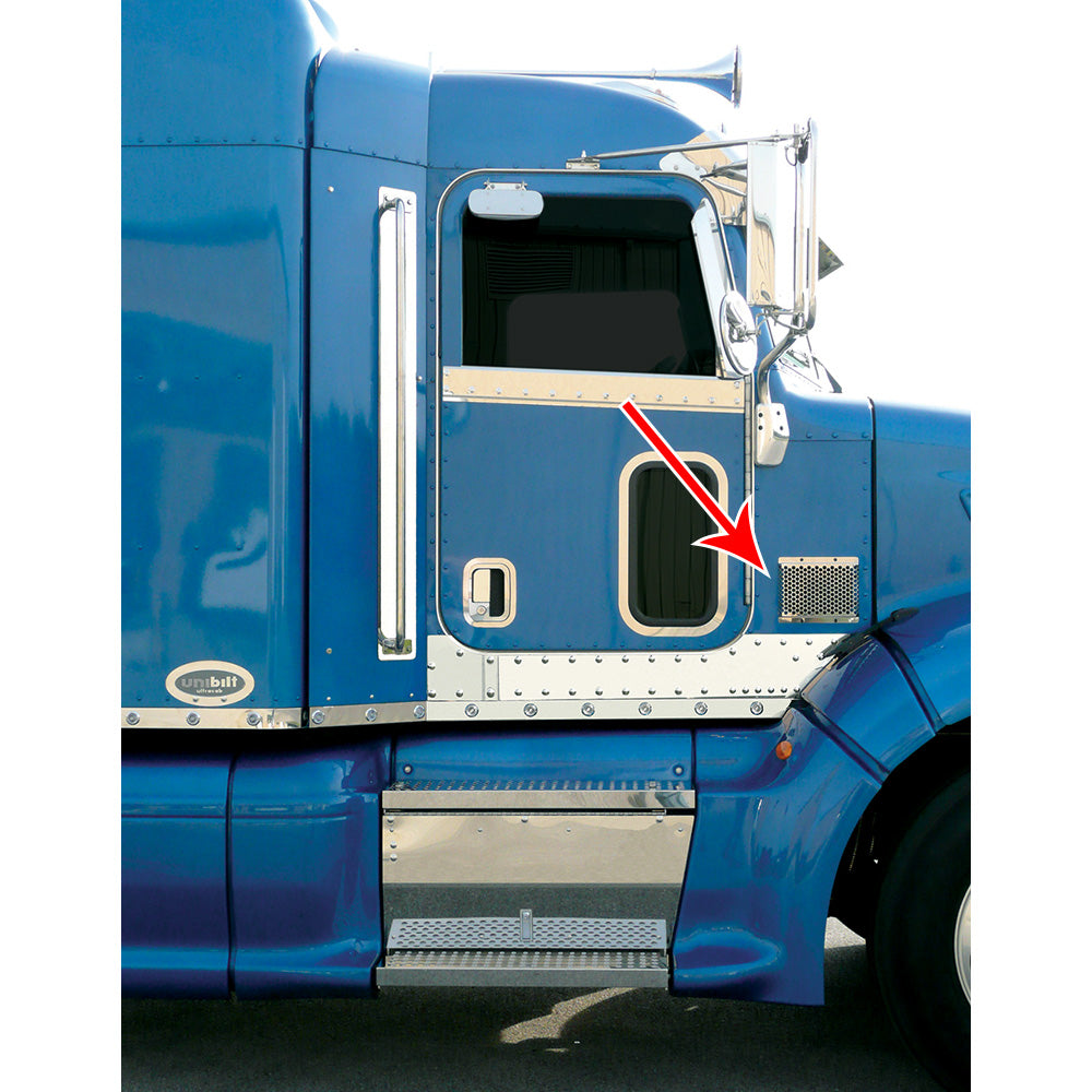 Peterbilt 386 Punched Cab Air Intake Screen P/S
