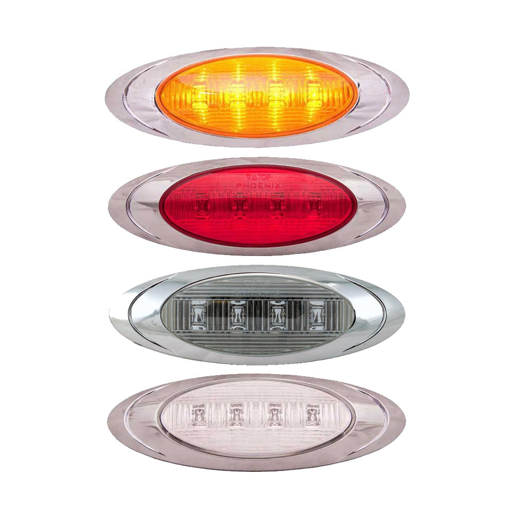 6-5/8" 4 LED Magnum 1 Marker Light with Double Bullet Plug