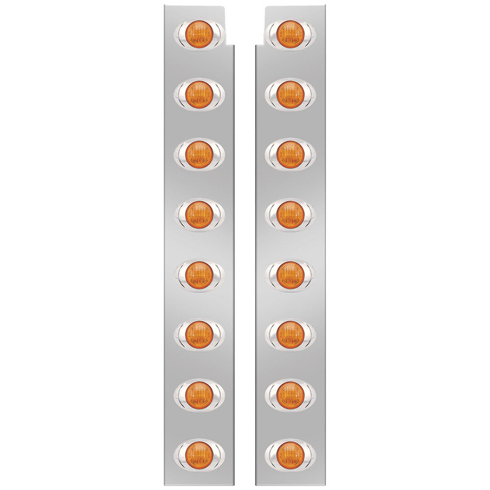 Peterbilt Front Air Cleaner Magnum 3 LED Light Bars