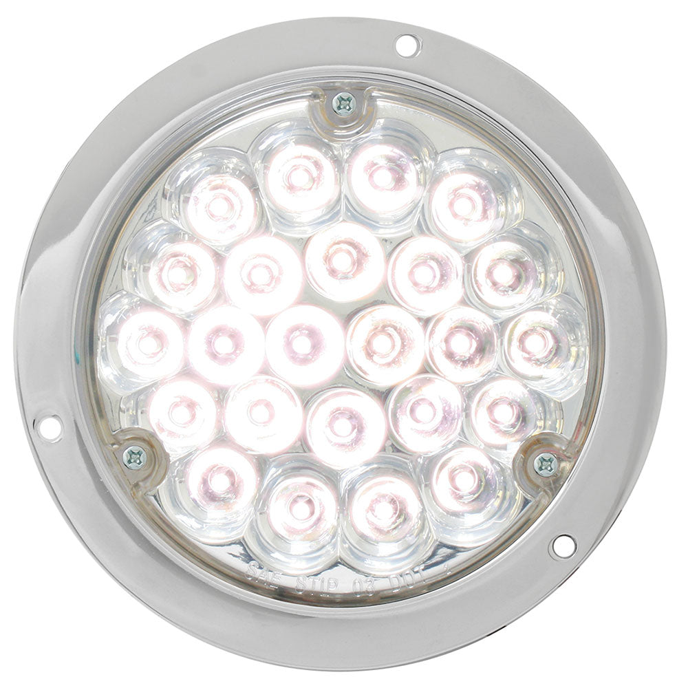 4" White Pearl LED Light in Housing w/#1157 Plug