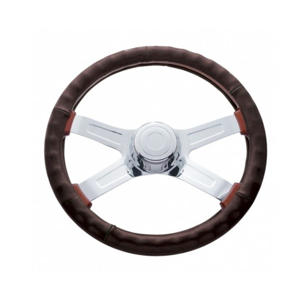 18" Faux Leather Steering Wheel Cover