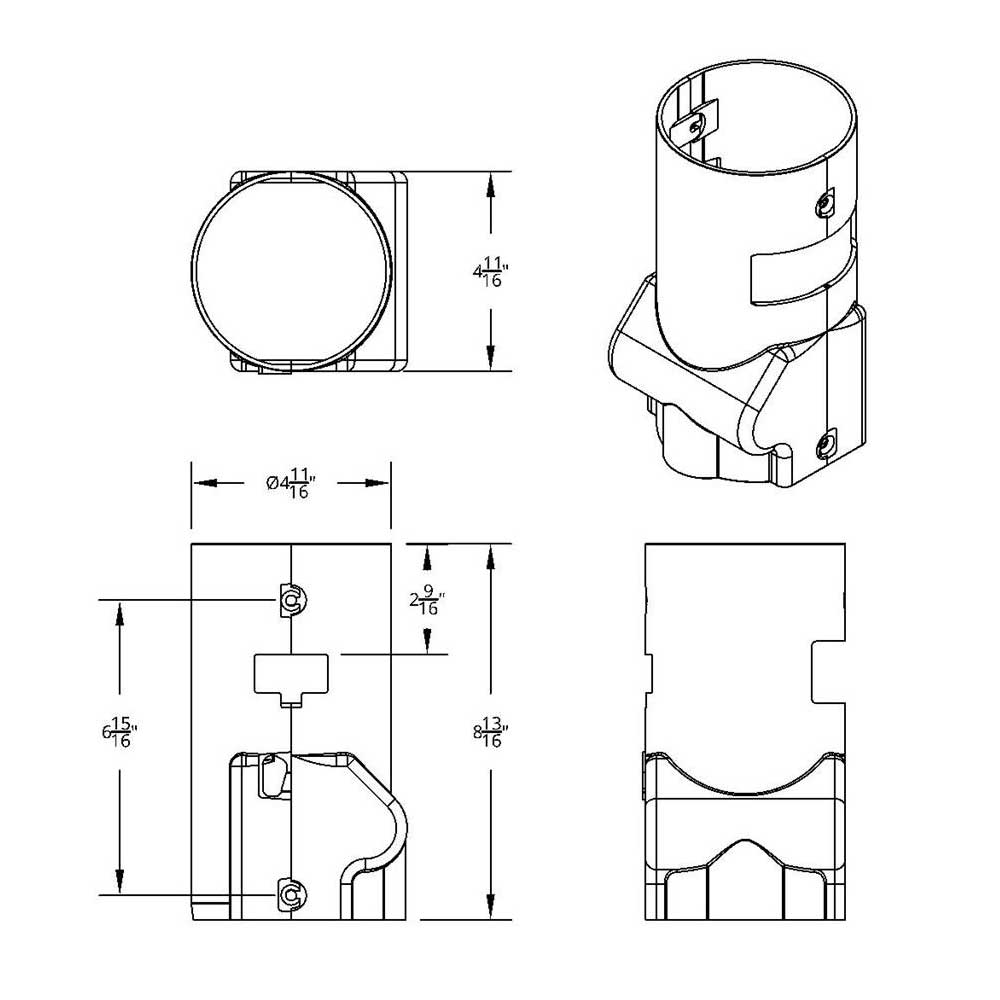 International 5000, 7000, 8000 Series Chrome Middle Steering Column Cover