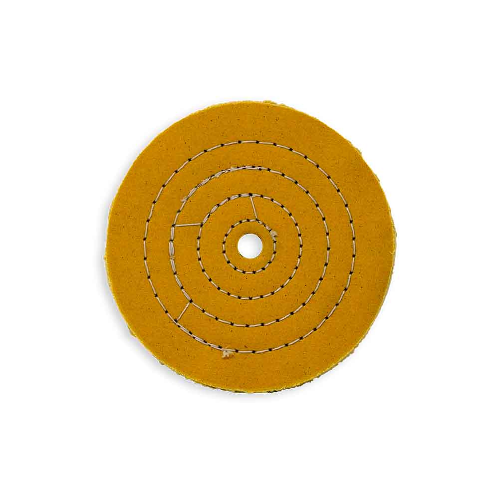 Zephyr 6" Yellow Treated Muslin Buffing Wheel