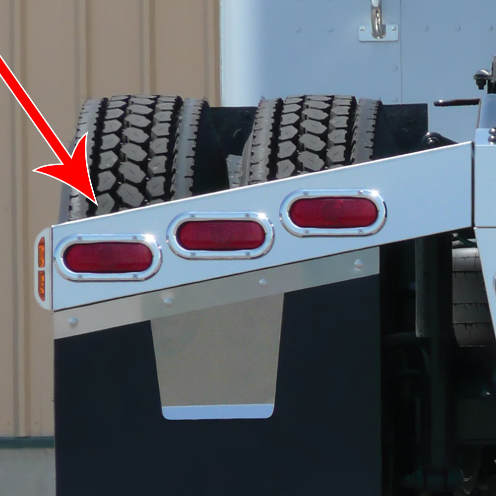 SS Angled Two-Piece Rear Light Bar with Oval LED