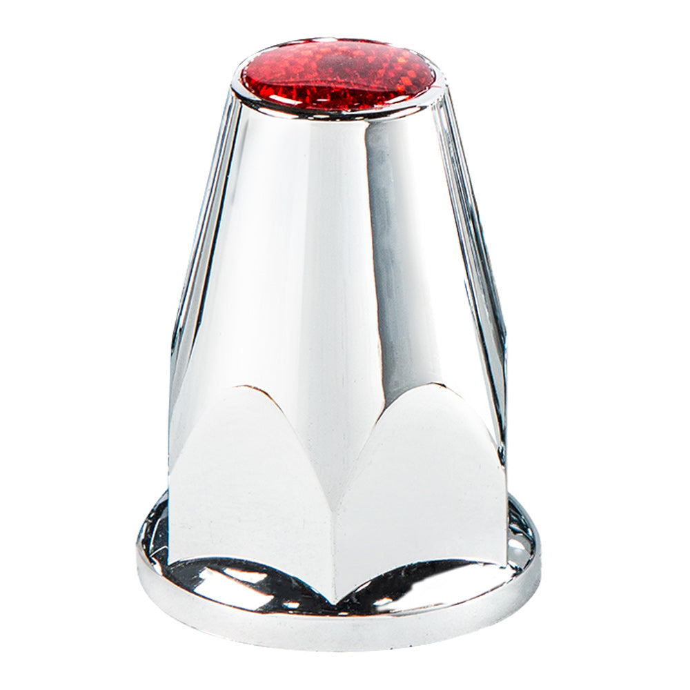 33mm Red Reflector Nut Covers Push-on 20 PK