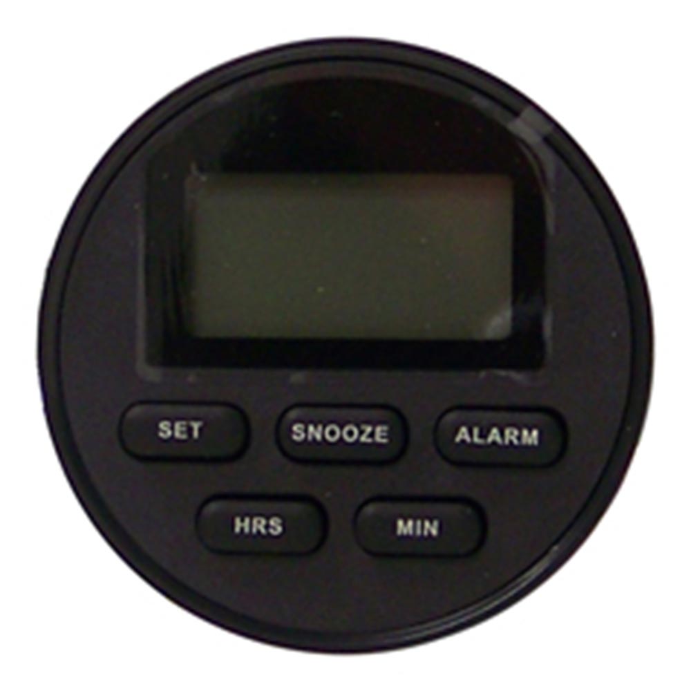 Black Digital Alarm Clock Gauge Green Illumination