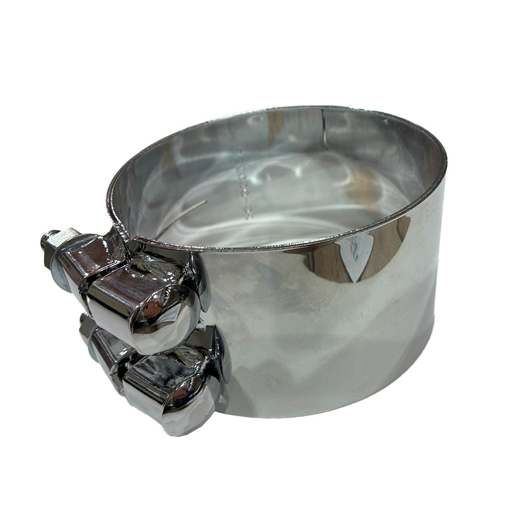 5"D x 3"W Chrome Bracket-Less Clamp