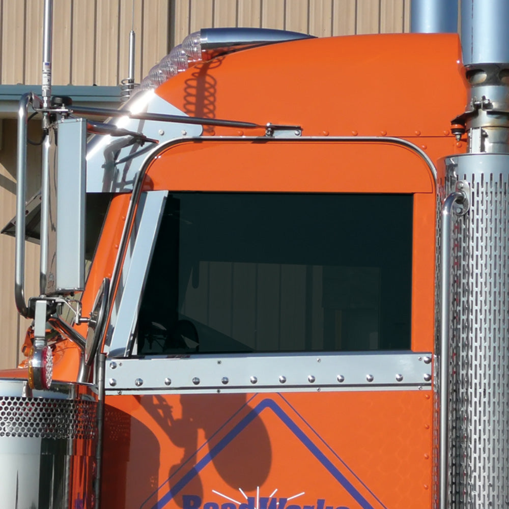6" Sanded Chop Top for 2005+ Peterbilt 300 Series with Cab Mounted Mirrors