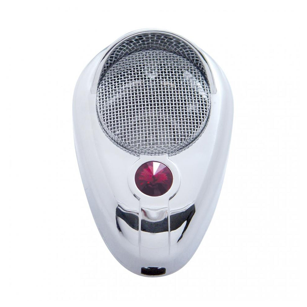 Chrome Signature CB Microphone Cover with Crystal Diamond and Visor