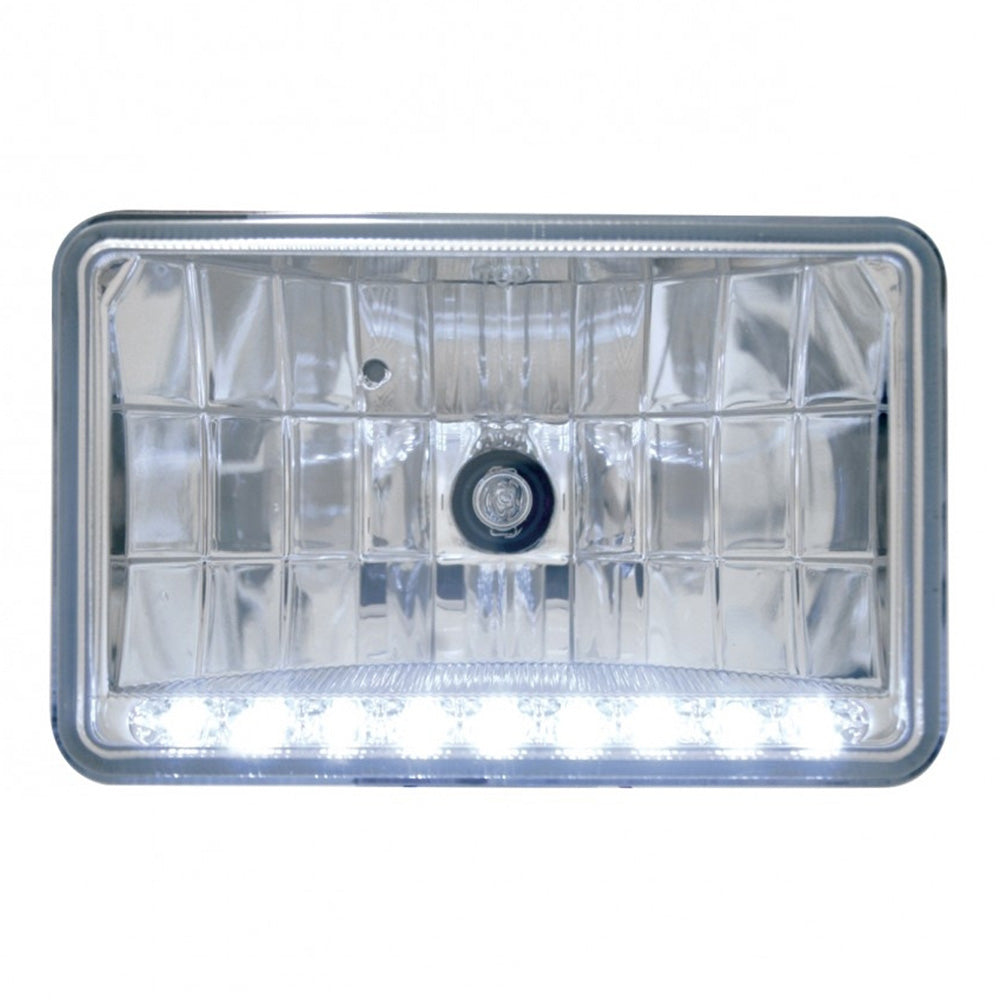 4" x 6" Rectangular Crystal Headlight with LED