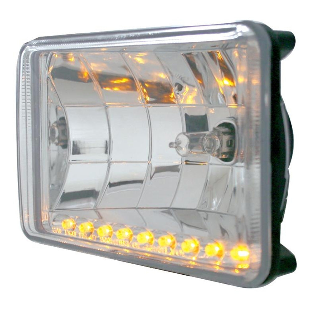4" x 6" Rectangular Crystal Headlight with LED