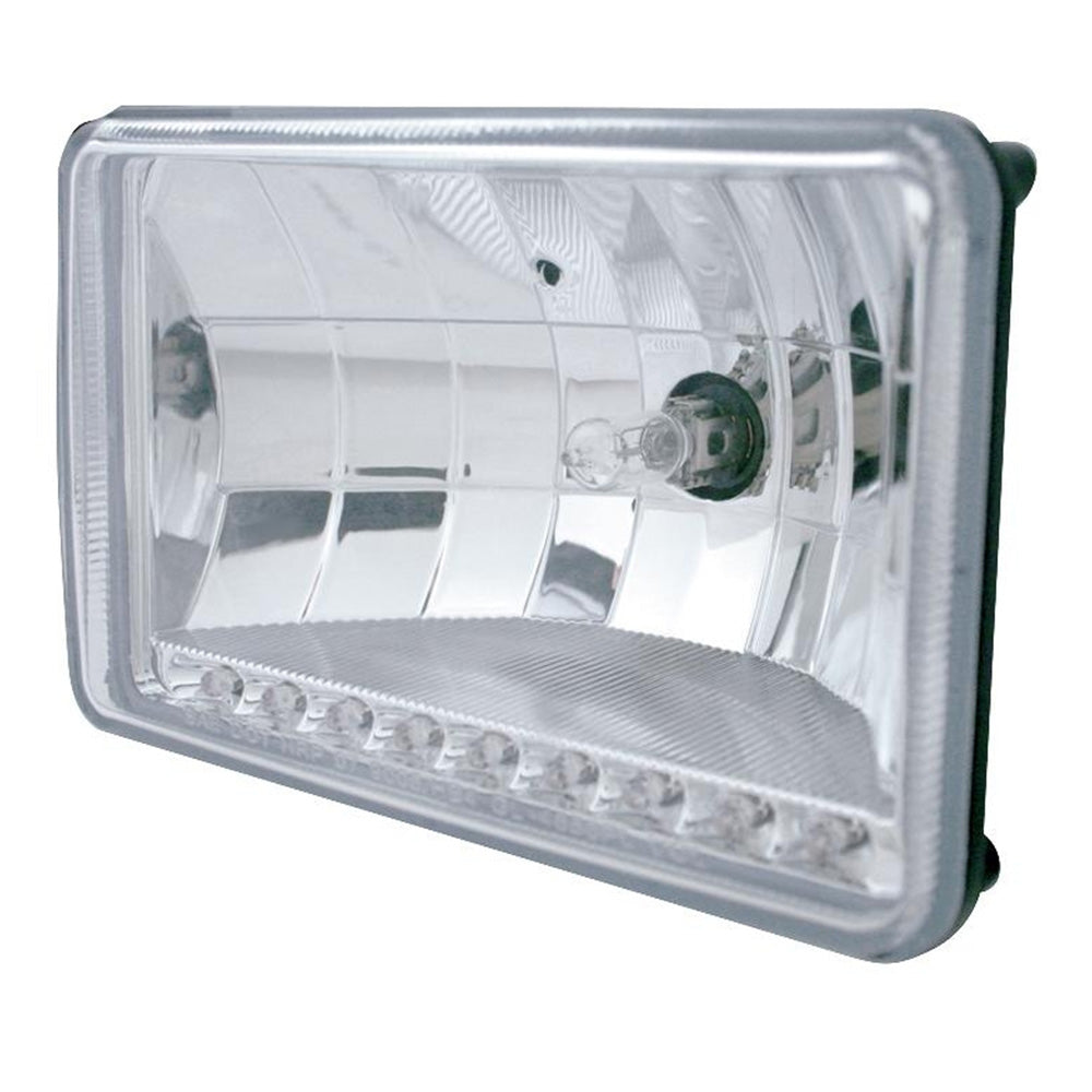 4" x 6" Rectangular Crystal Headlight with LED