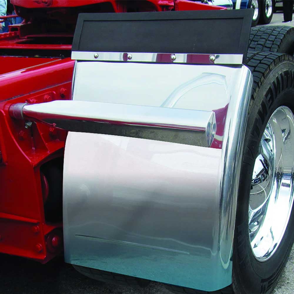 24" 16 Gauge SS Quarter Fenders with Triangle Mount