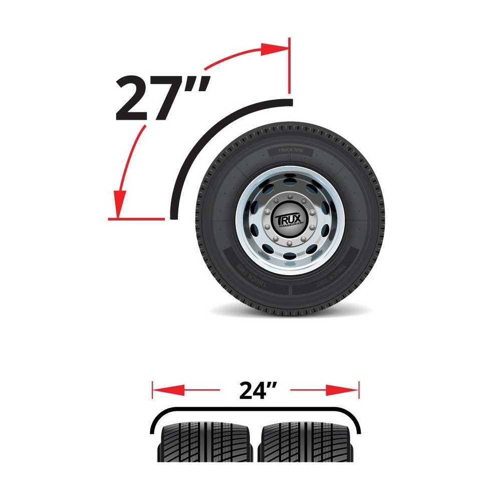 27" 16 Gauge SS Quarter Fenders with Triangle Mount