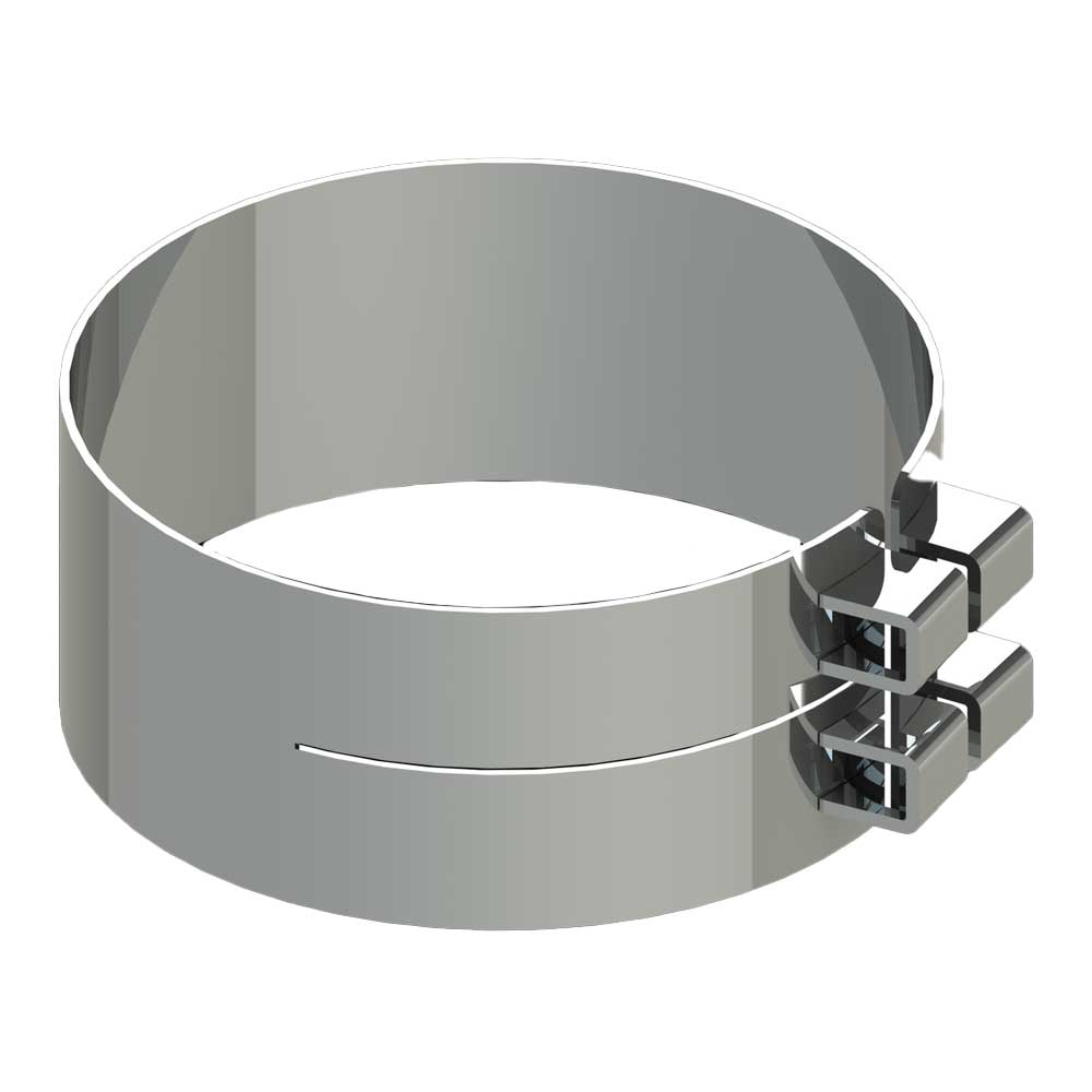 6"D x 3"W Chrome Bracket-Less Clamp