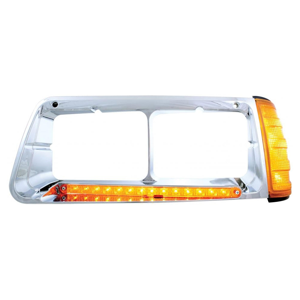 Freightliner FLD Headlight Bezel with Turn Signal and LED