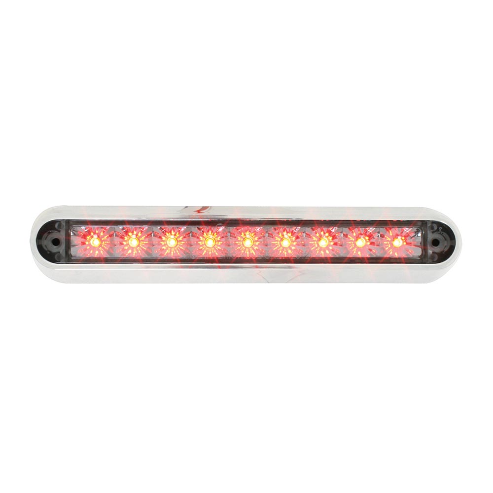 6-1/2" 9 LED Dual Function Light Bar with Chrome Base