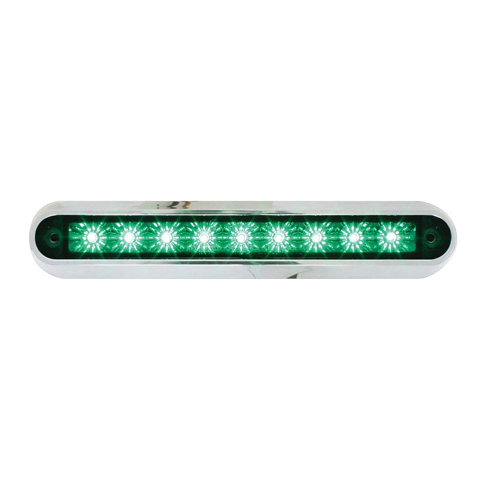6-1/2" 9 LED Dual Function Light Bar with Chrome Base