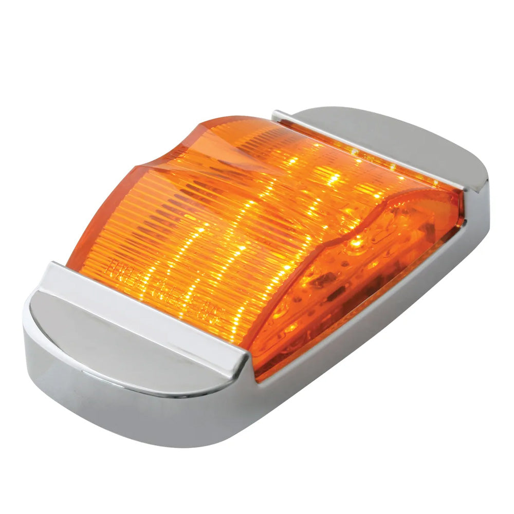 Chrome Plastic Rectangular Marker Light Bezel