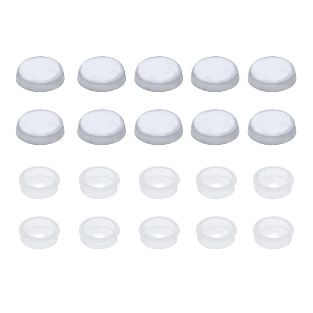 Chrome Snap On Cover for 6/8 Screws 10PK