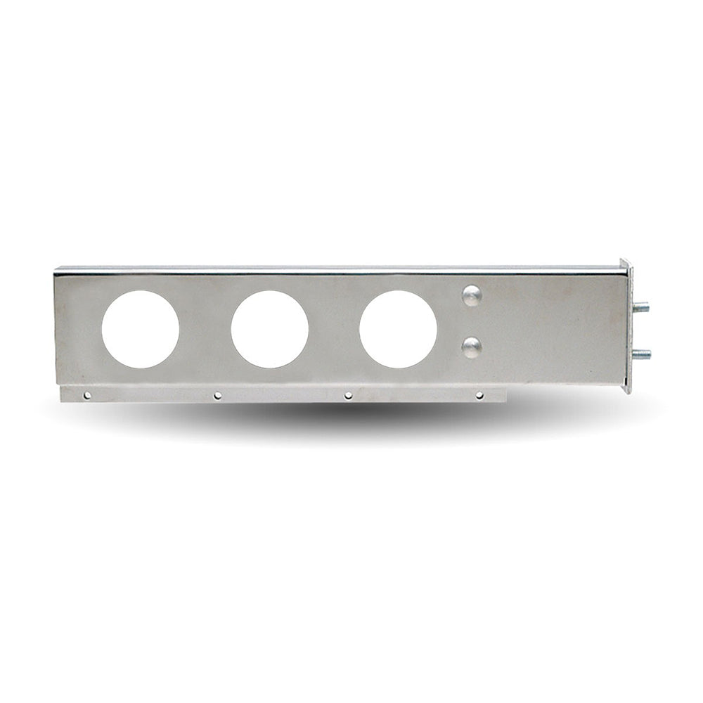 Stainless Steel Two-Piece Spring-Loaded Rear Light Bars with 4" Light Cutouts 2-1/2" Bolt Spacing