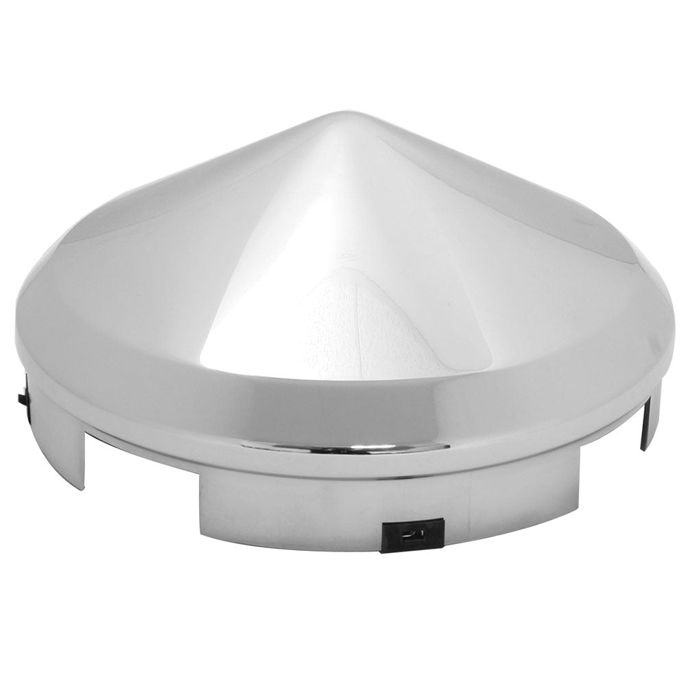 Chrome Front Cone Hubcap, 4 Notch, 1" Lip