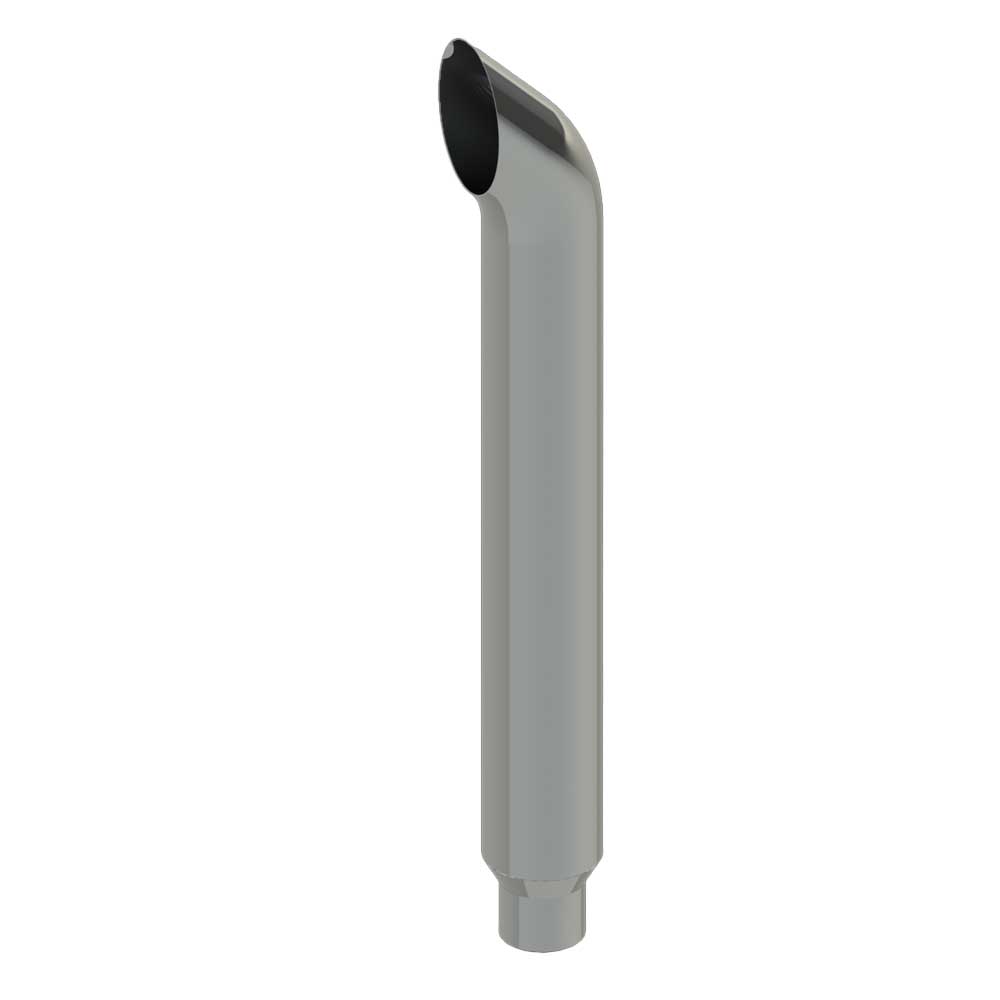 6"-5"D x 54"L West Coast Curve Chrome One-Piece Stack