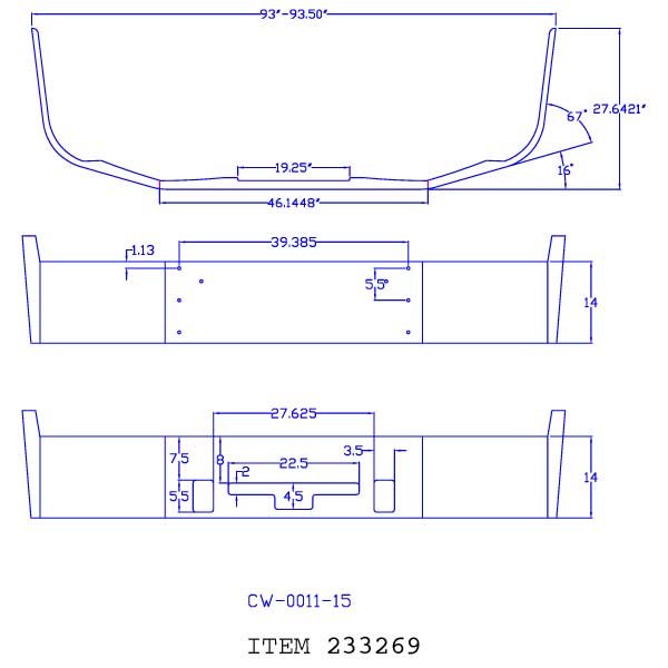 FL Century 2005-07, Columbia 2004-07 14" Bumper