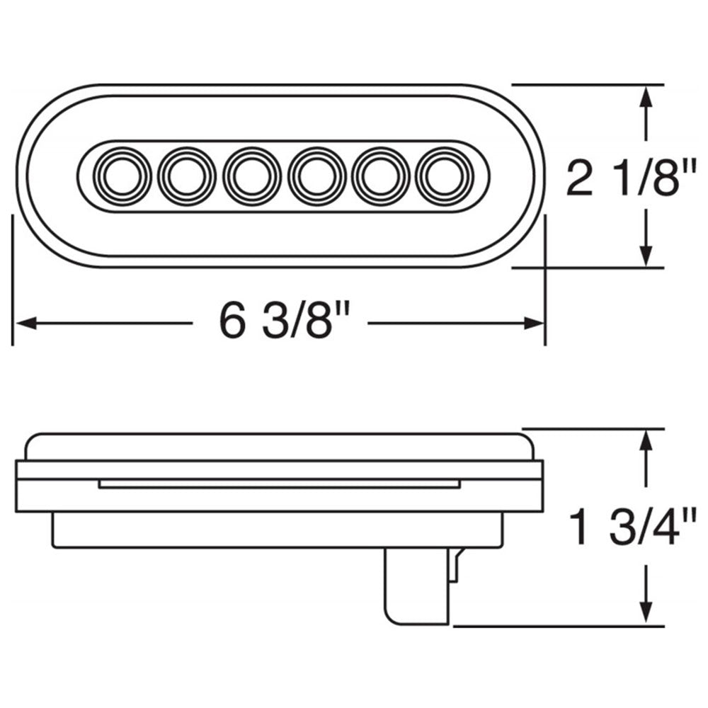 6" 22 LED Oval GLO Light