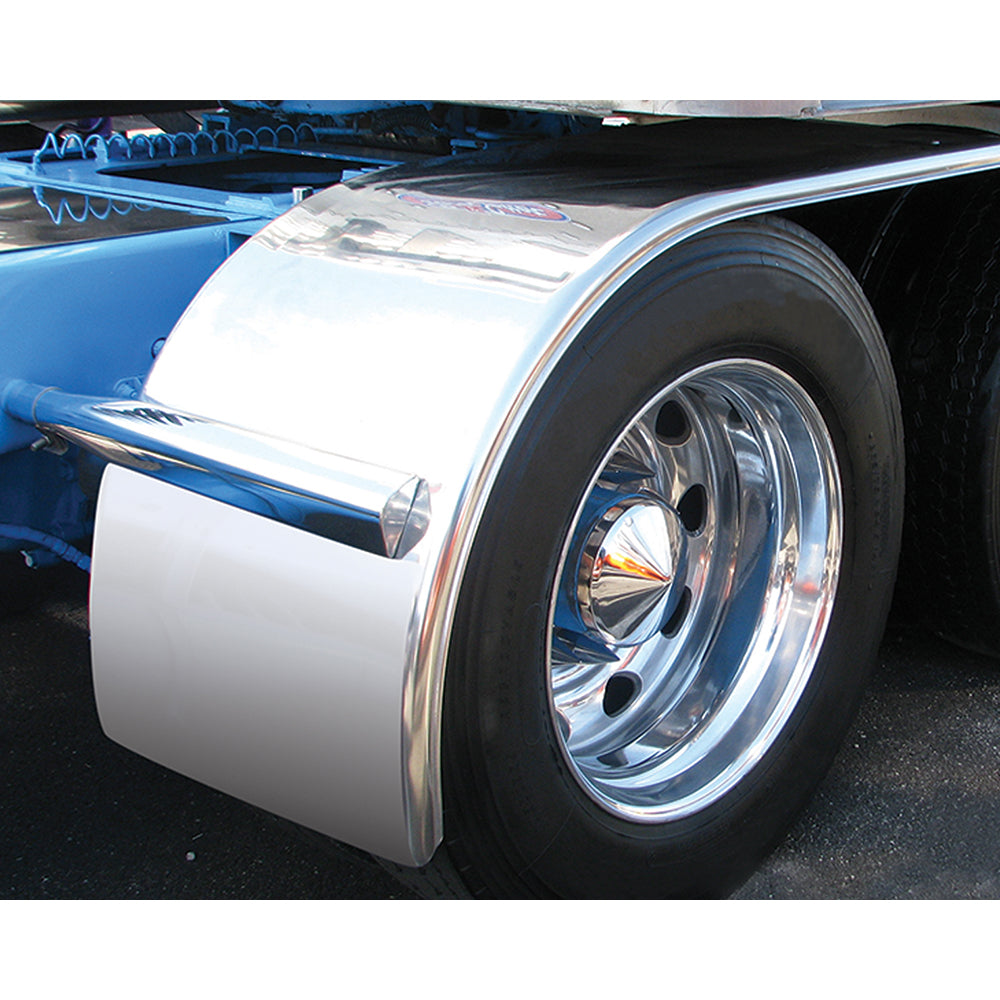 66" Stainless Steel Smooth Long Front Half Tandem Fenders