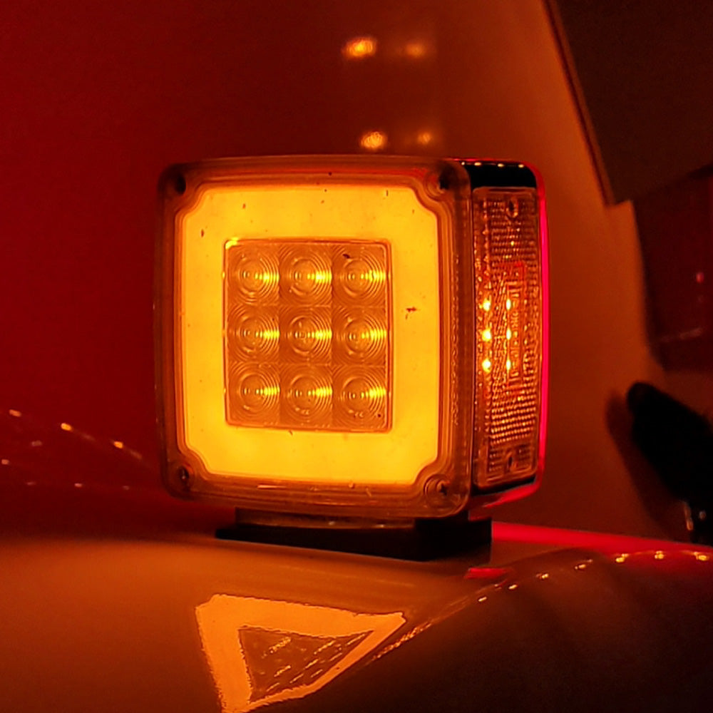 4" 28 LED Square Double Face GLO Light
